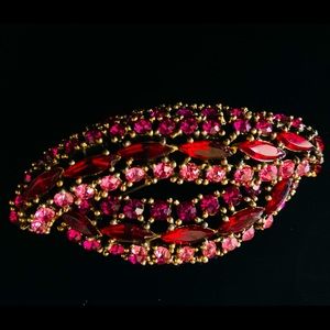 Vintage Layered Rhinestone Brooch